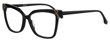 Afro Motif Women Eyeglasses: Sade - Black - SpecSMART Eye Clinic (Diagonal View)